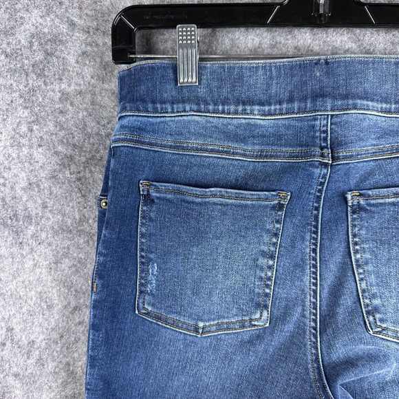 Spanx Jeans Womens Small Blue Pull On Distressed‎ Tummy Control - Picture 13 of 15